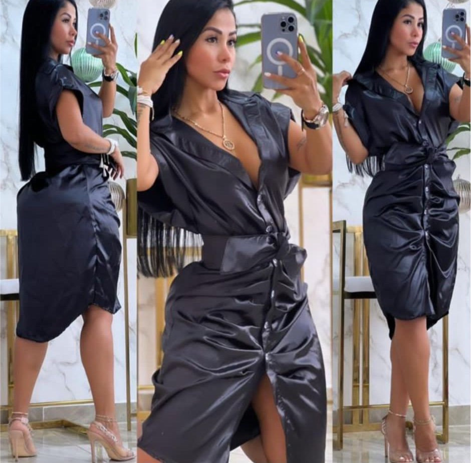 Satin black Dress